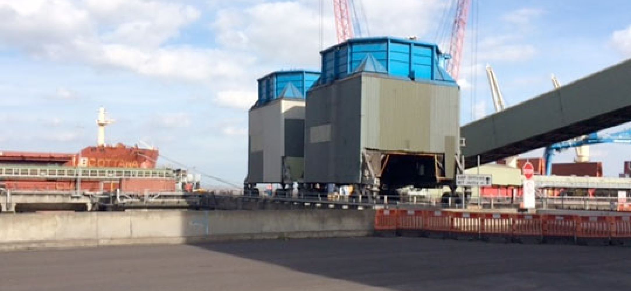 COAL HOPPER DISMANTLING ON A LIVE QUAY